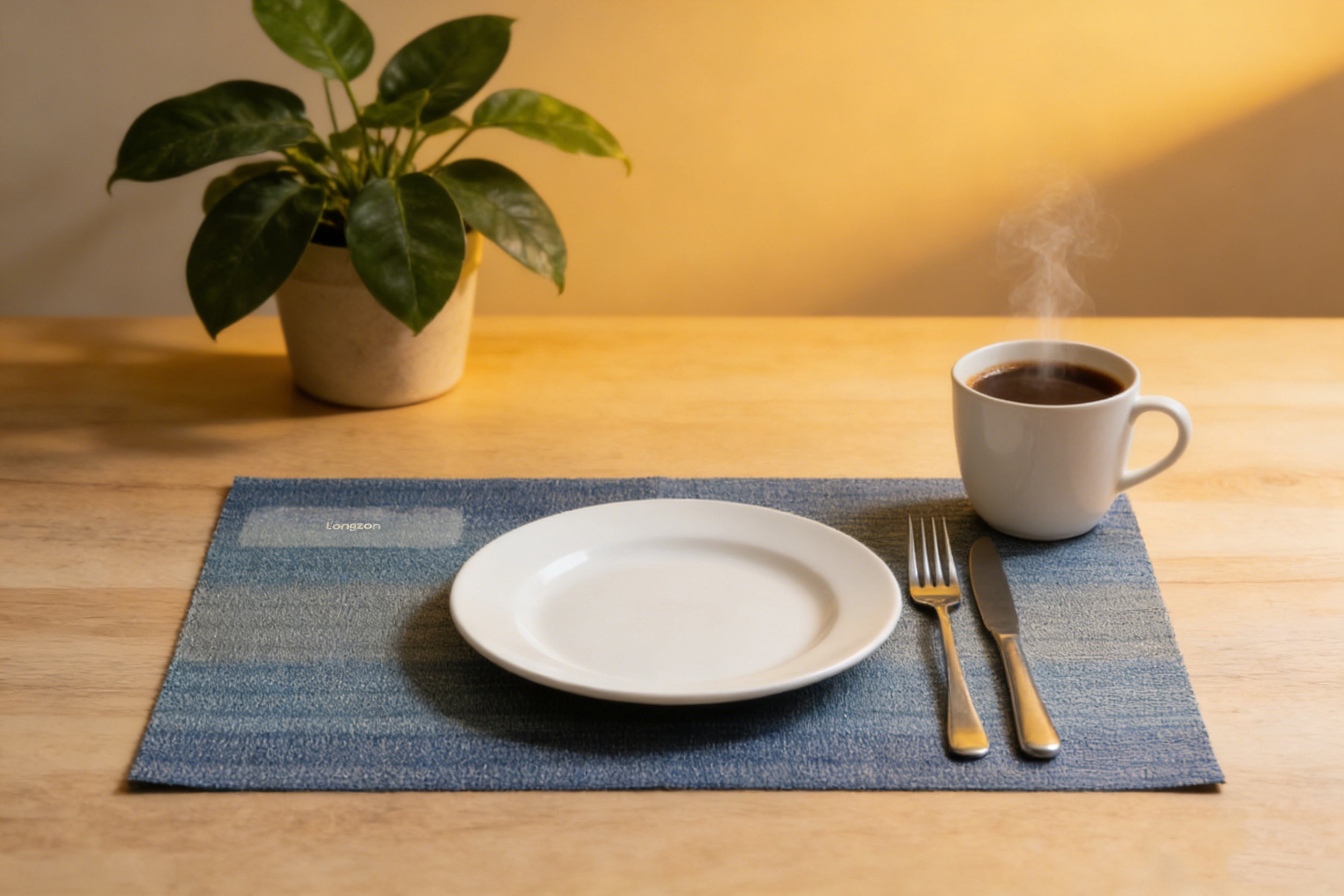 Longzon Heat Resistant Placemats for Dining Table, Non-Slip Washable Table Mats, Durable Crossweave Woven Vinyl Placemats for Kitchen, Indoor and Outdoor Use, Easy to Clean