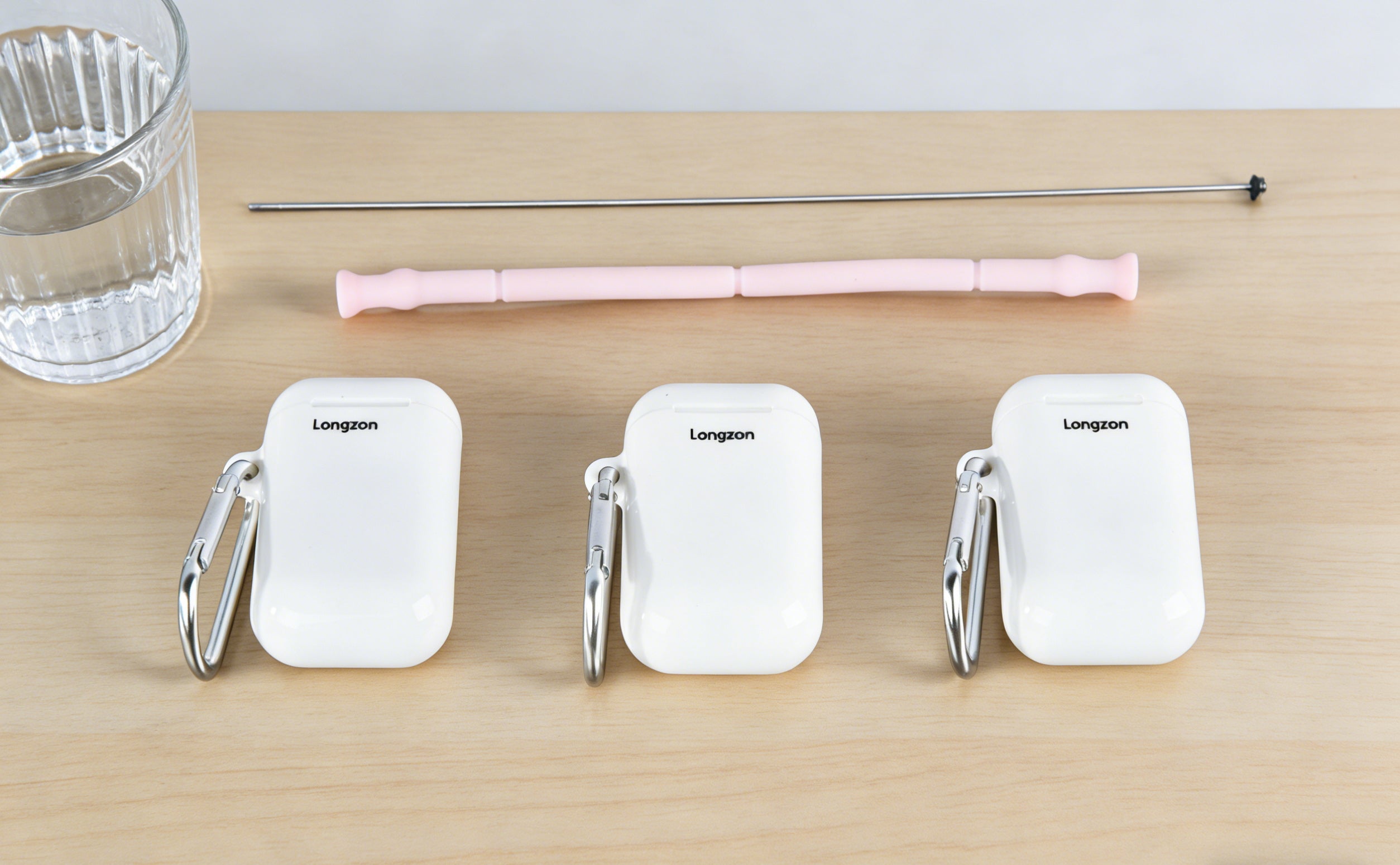 Longzon Reusable Silicone Straws, Eco-Friendly Silicone Drinking Straws with Cleaning Brush, Premium Food Grade Rustproof Straws for Tumblers, Smoothies and Juice, Dishwasher Safe