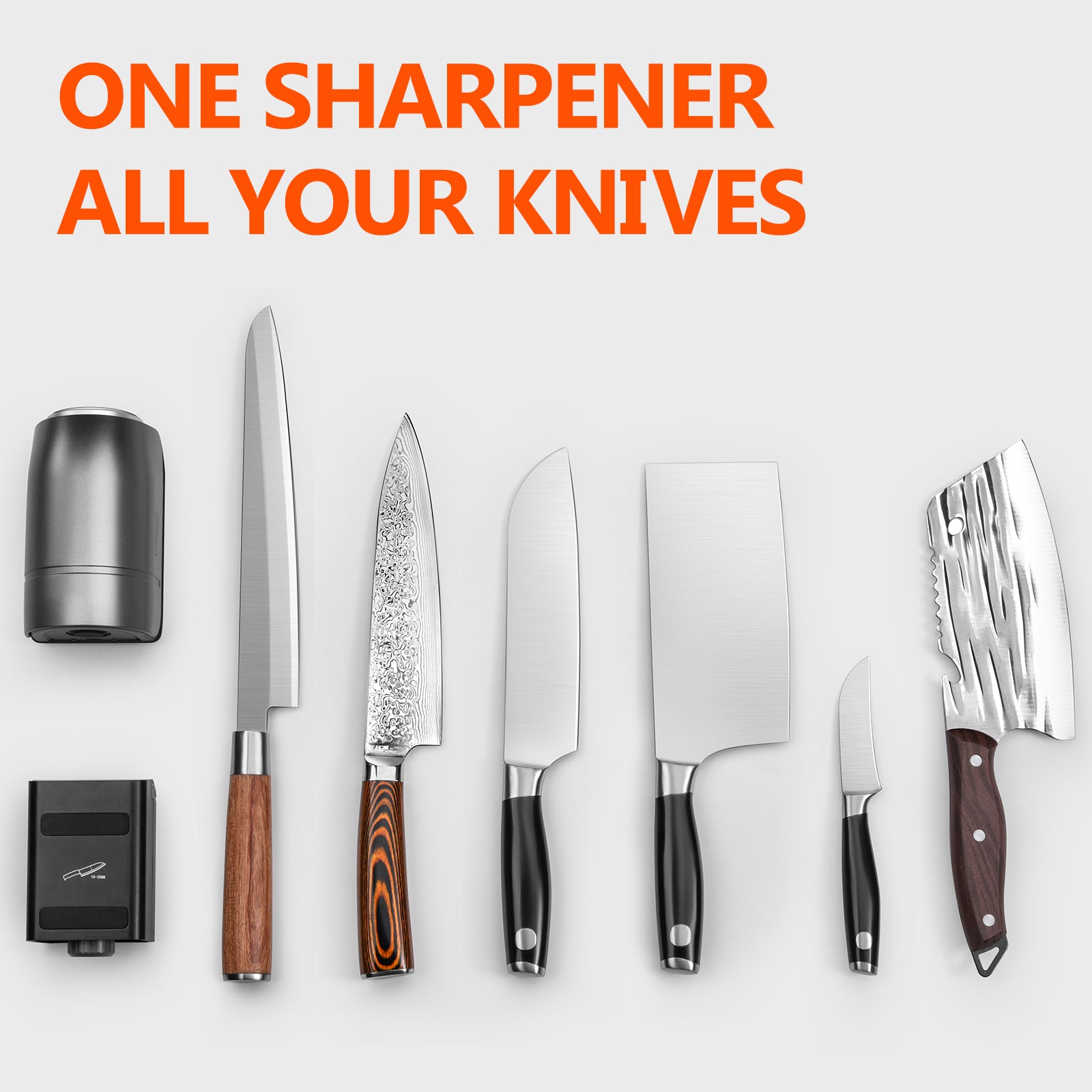 Longzon ZForge V2 Electric Rolling Knife Sharpener Adjustable 10°–25° Magnetic Angles