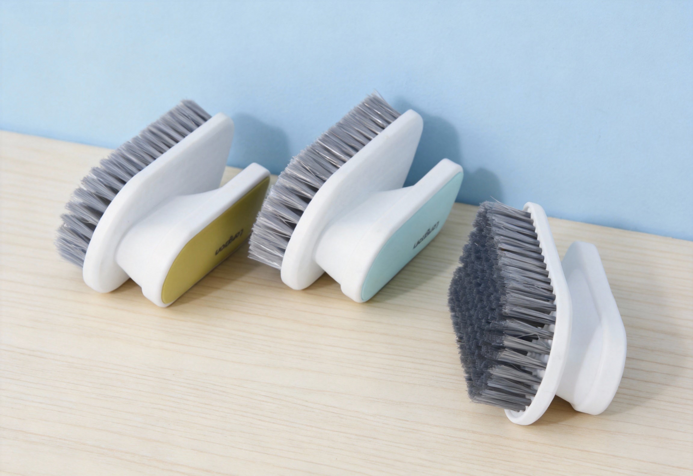 Longzon Soft Bristle Scrub Brush Set, Multi-Purpose Cleaning Brush for Shoes,Clothes,Laundry,Bathroom,Shower,Carpet,Household Scrubbing Brushes with Ergonomic Handle