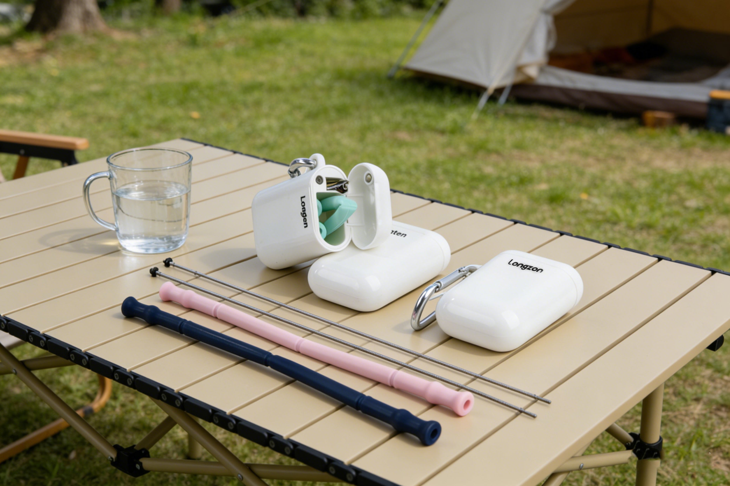 Longzon Reusable Silicone Straws, Eco-Friendly Silicone Drinking Straws with Cleaning Brush, Premium Food Grade Rustproof Straws for Tumblers, Smoothies and Juice, Dishwasher Safe