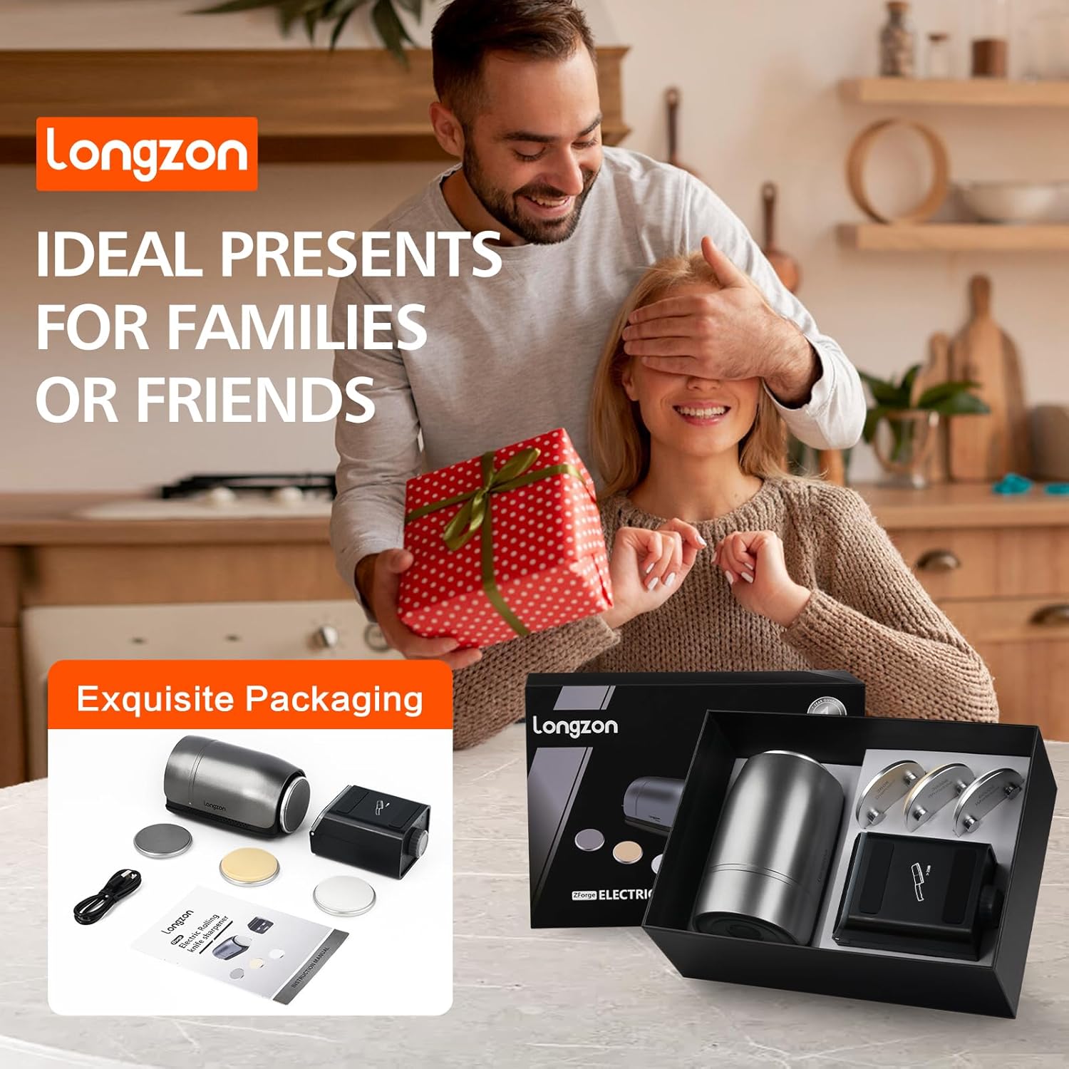 Longzon ZForge - First Electric Rolling Sharpener with Adjustable 10-25° Angles