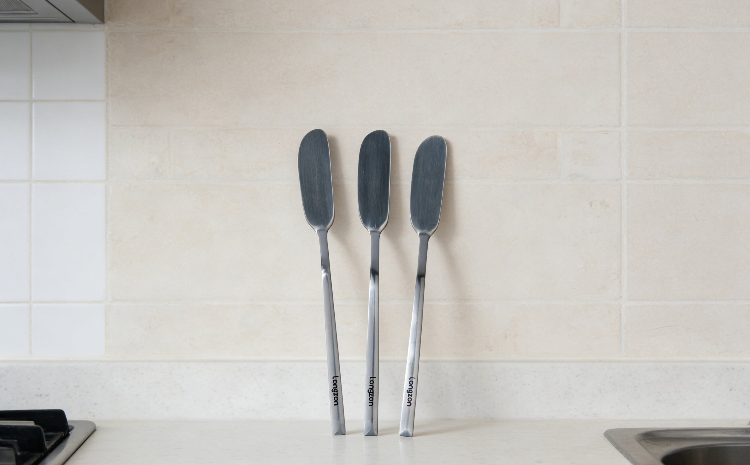 Longzon 316 Stainless Steel Butter Knife,Butter Spreader,Jam Spoon,Multi-Purpose Butter Spreader Knife for Kitchen Restaurant Party,Bread Sandwich Spreader,Dishwasher Safe