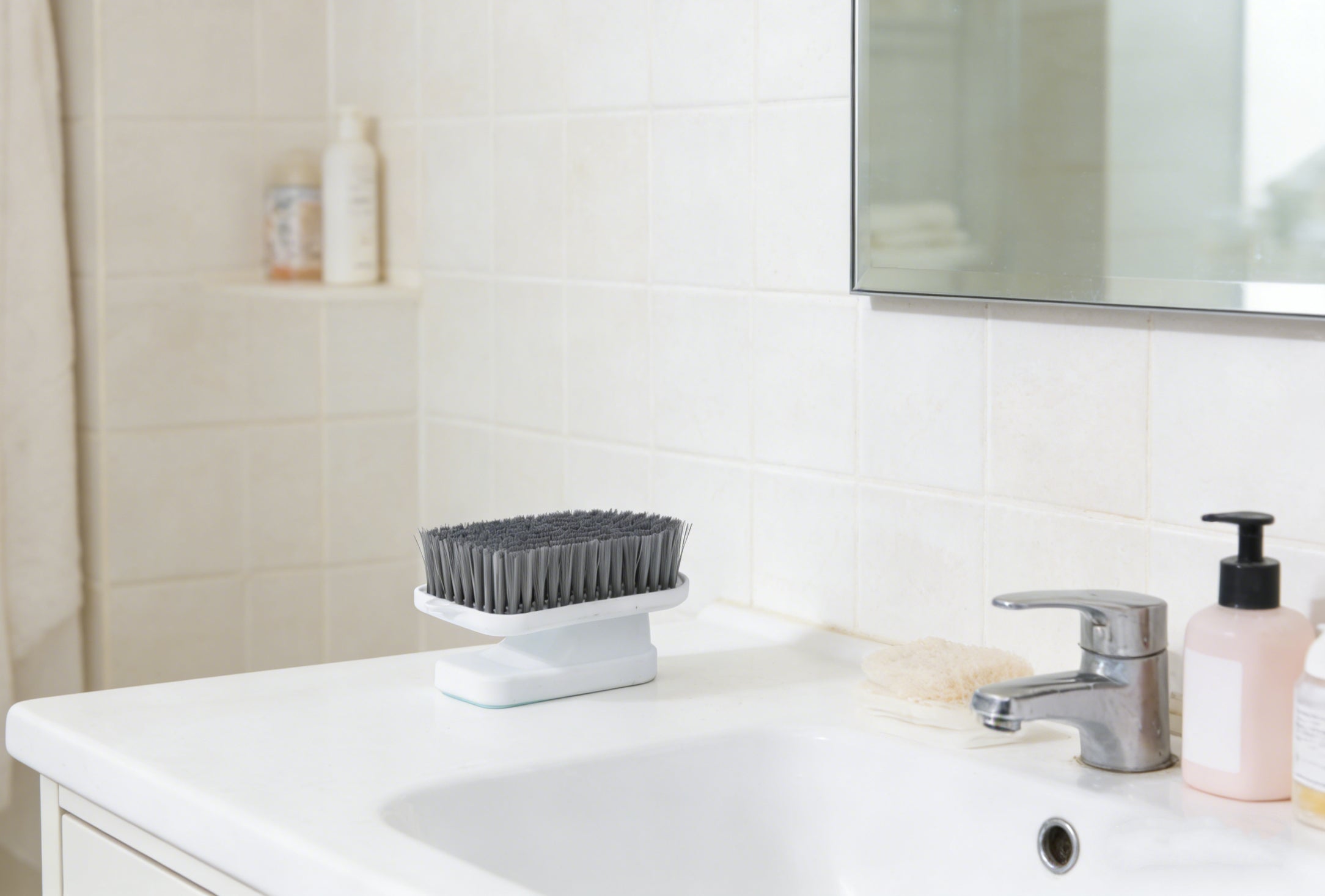 Longzon Soft Bristle Scrub Brush Set, Multi-Purpose Cleaning Brush for Shoes,Clothes,Laundry,Bathroom,Shower,Carpet,Household Scrubbing Brushes with Ergonomic Handle