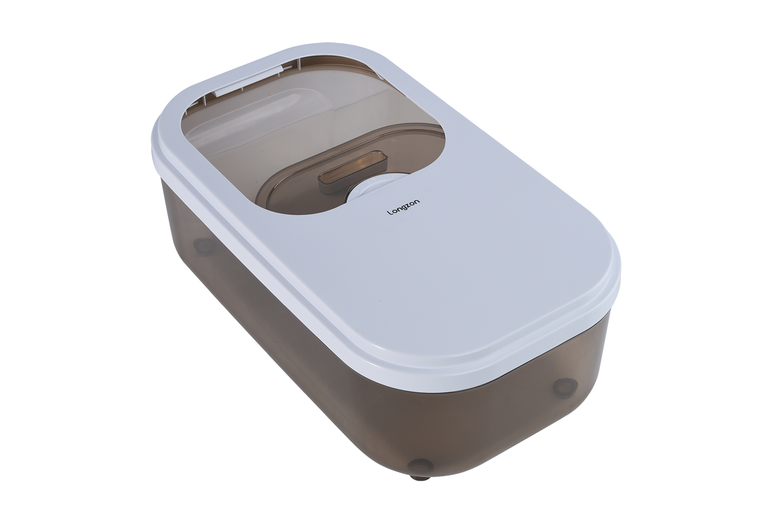 Longzon Airtight Food Storage Container with Push Button Lid,BPA-Free Clear Plastic Flour and Sugar Canister,POP Container for Kitchen Pantry Organization and Storage