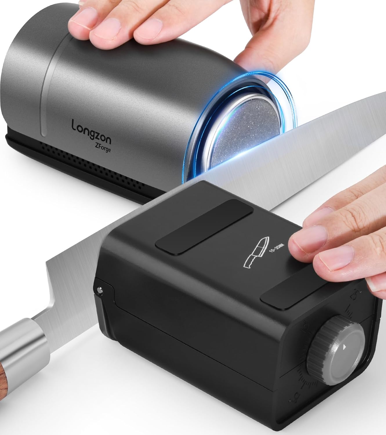 Longzon ZForge - First Electric Rolling Knife Sharpener with Adjustable 10-25° Angles