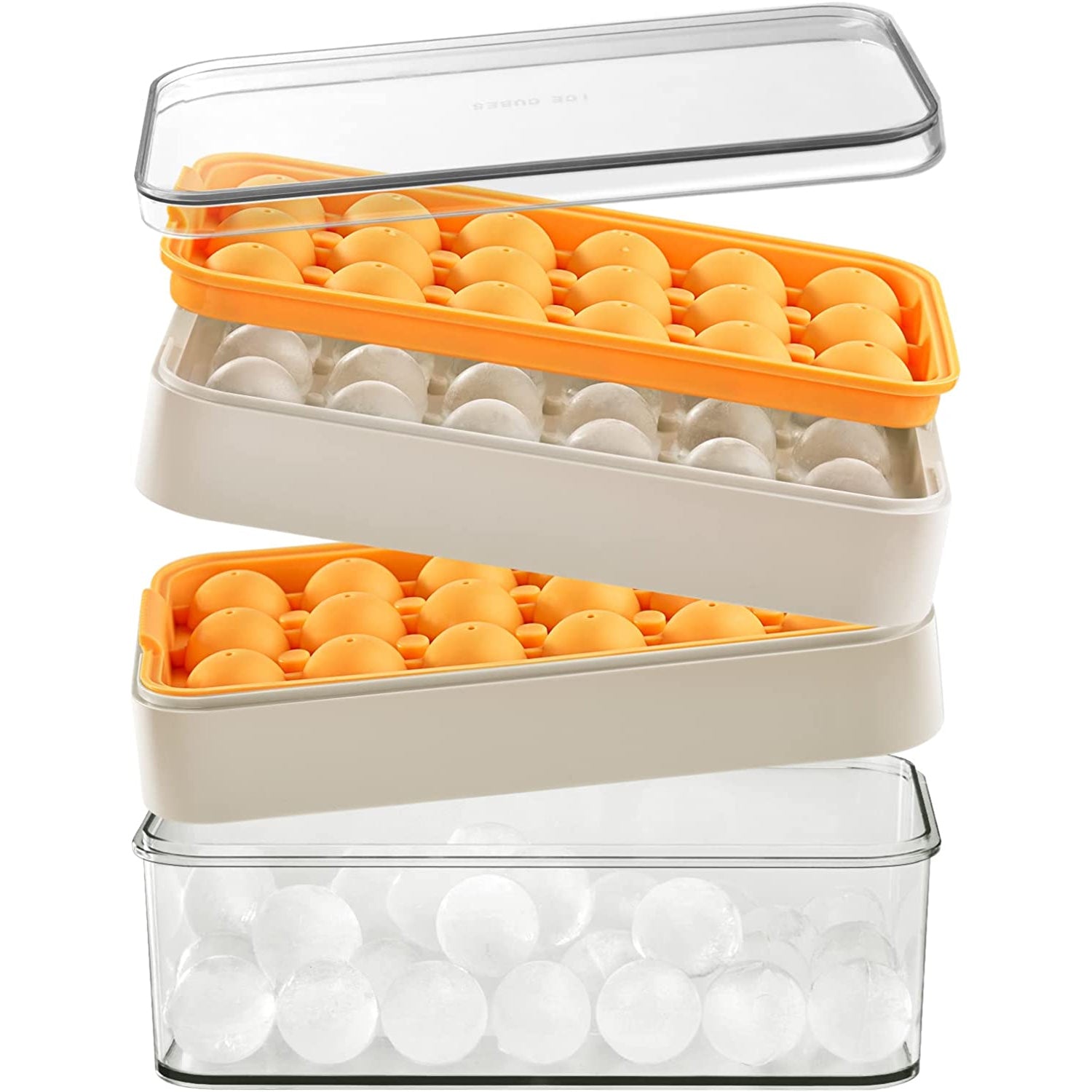 longzon Round Ice cube Trays for Freezer