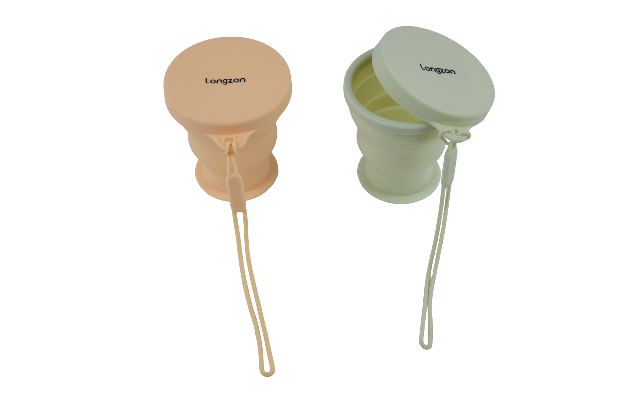 Longzon Collapsible Silicone Water Bottle,Square Folding Travel Cup with Straw,BPA-Free Leakproof Portable Sports Bottle for Hiking,Camping, Gym and Outdoors