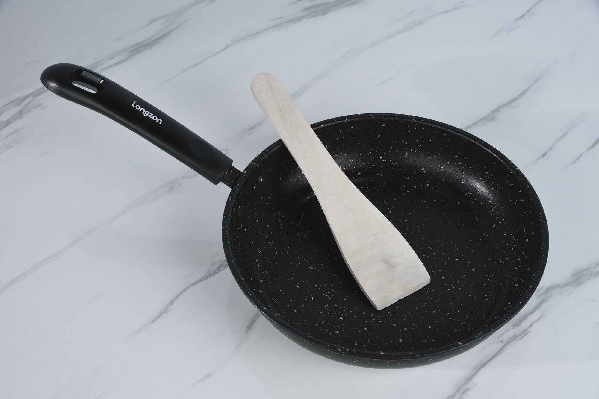 Longzon Stainless Steel Frying Pan, Professional Grade Skillet with Ergonomic Handle,Thickened Tri-Ply Base Cooking Pan for All Stovetops including Induction,Oven Safe Kitchenware