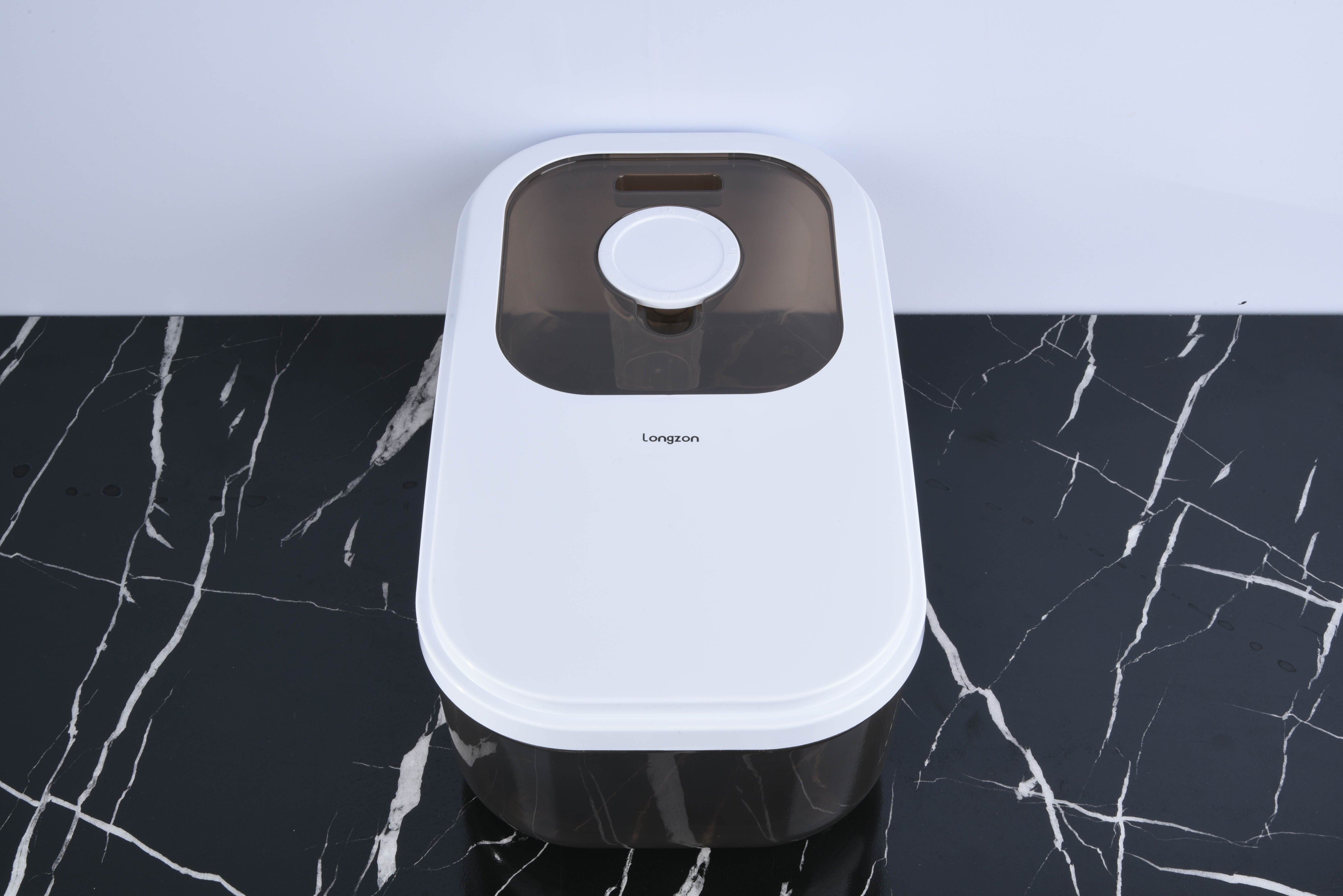 Longzon Airtight Food Storage Container with Push Button Lid,BPA-Free Clear Plastic Flour and Sugar Canister,POP Container for Kitchen Pantry Organization and Storage