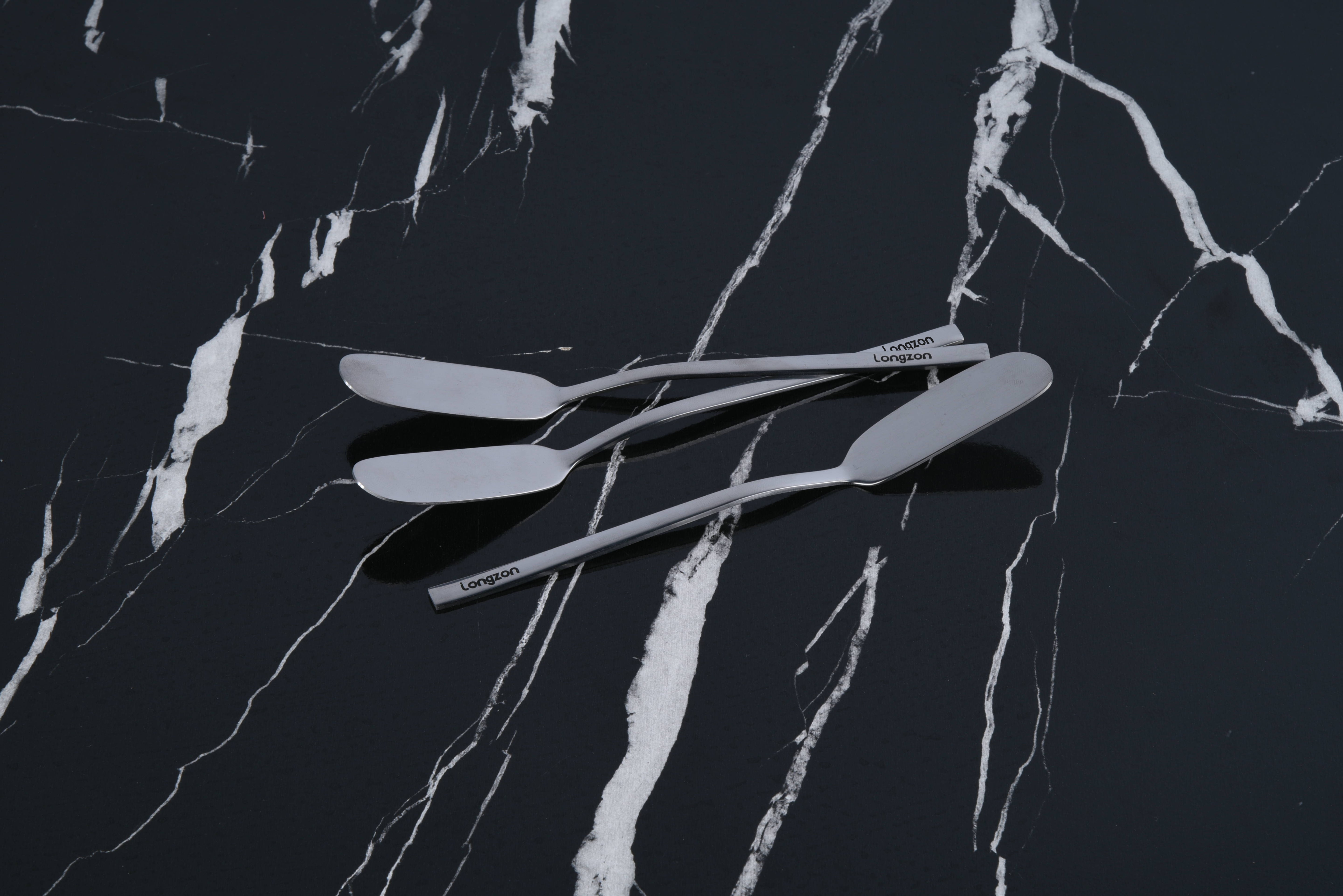 Longzon 316 Stainless Steel Butter Knife,Butter Spreader,Jam Spoon,Multi-Purpose Butter Spreader Knife for Kitchen Restaurant Party,Bread Sandwich Spreader,Dishwasher Safe