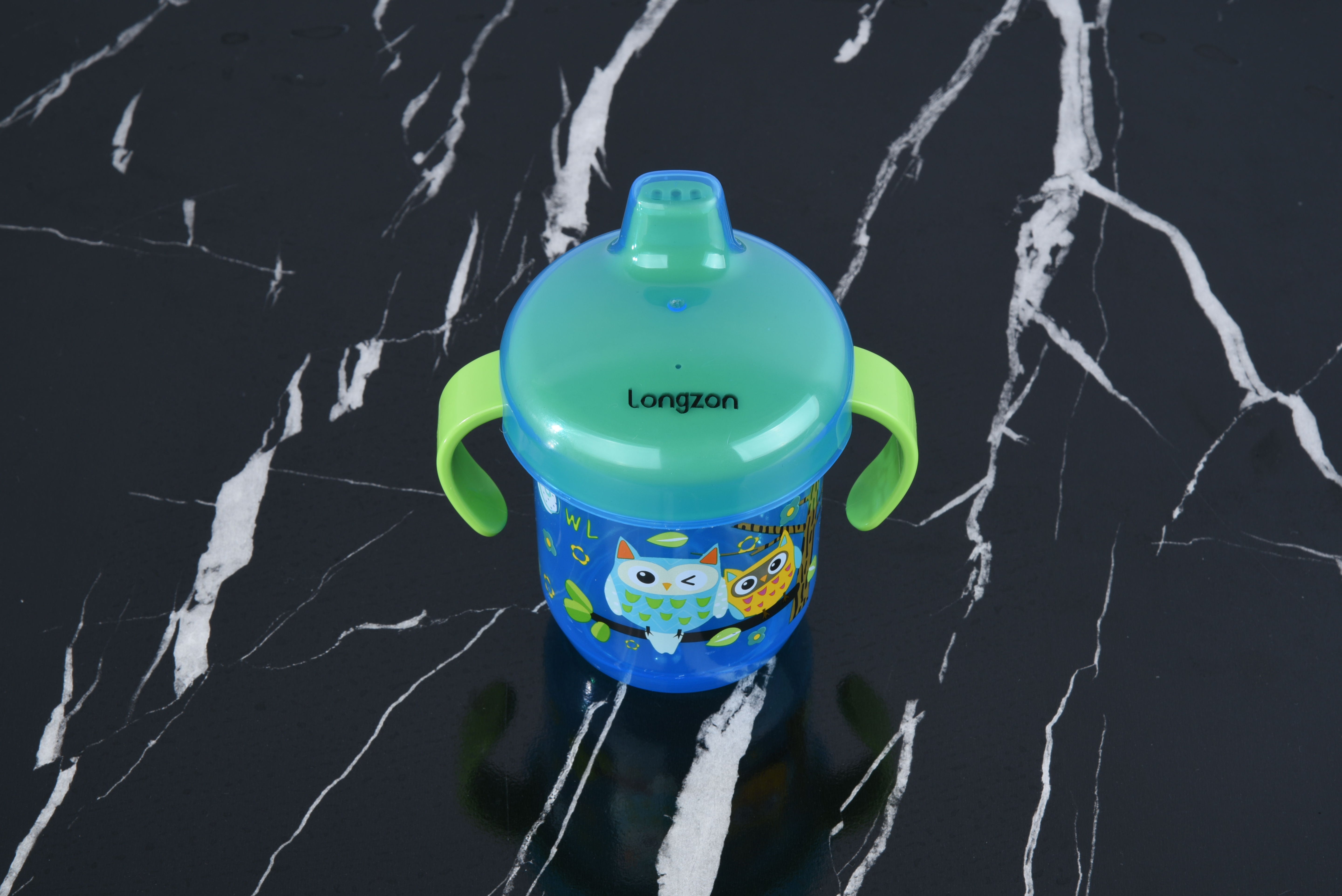 Longzon Sippy Cup for Toddlers, Leak-Proof Baby Training Cup with Lip-Activated Valve, Food Grade BPA-Free Spill Proof Miracle Cup for Kids Learning to Drink