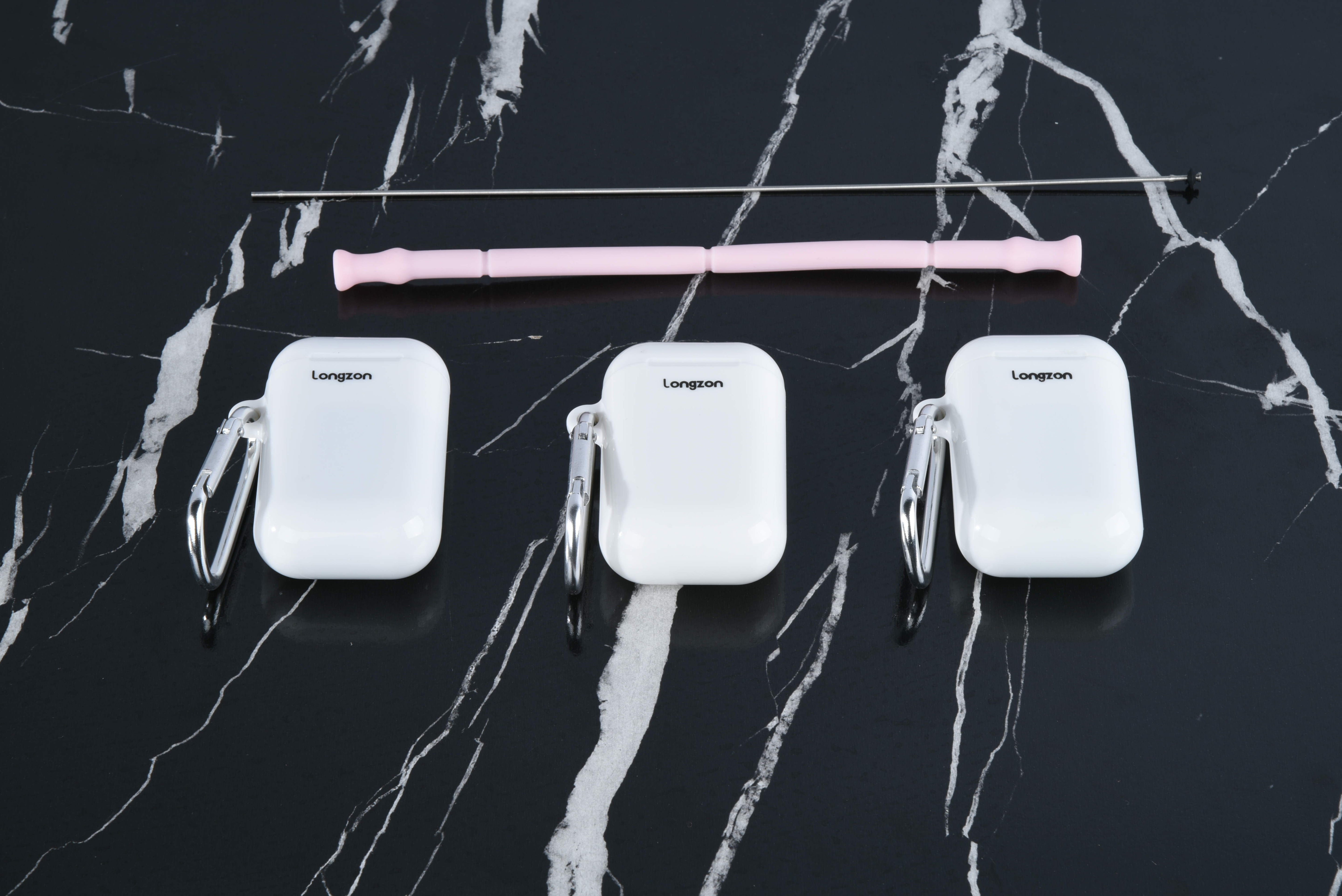 Longzon Reusable Silicone Straws, Eco-Friendly Silicone Drinking Straws with Cleaning Brush, Premium Food Grade Rustproof Straws for Tumblers, Smoothies and Juice, Dishwasher Safe