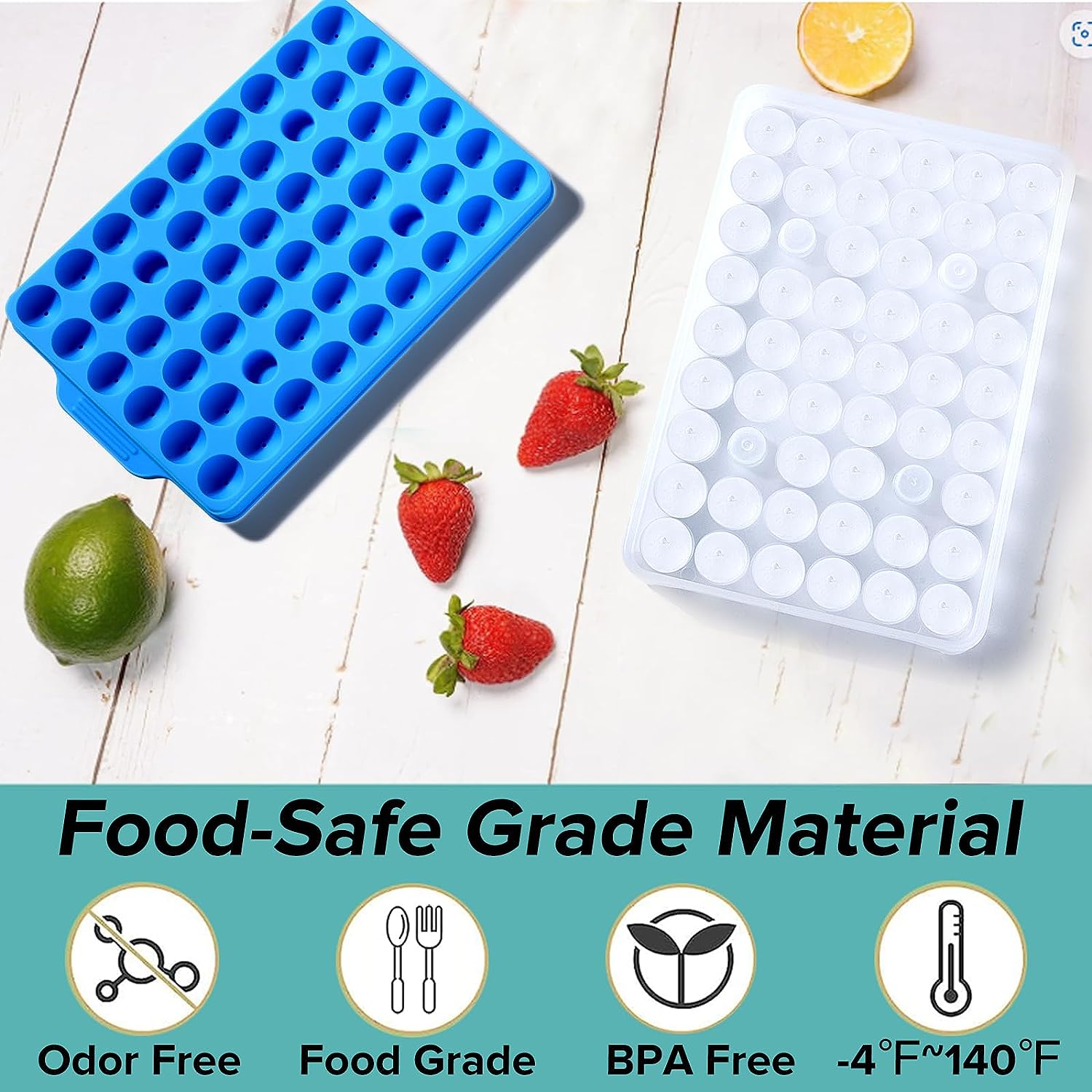  Mini Ice Cube Trays for Freezer, Silicone Ice Cube Trays with  Lid for Mini Fridge, Small Ice Cube Molds, Ice Trays with Covers for  Cocktails or Whiskey, BPA Free, Flexible 