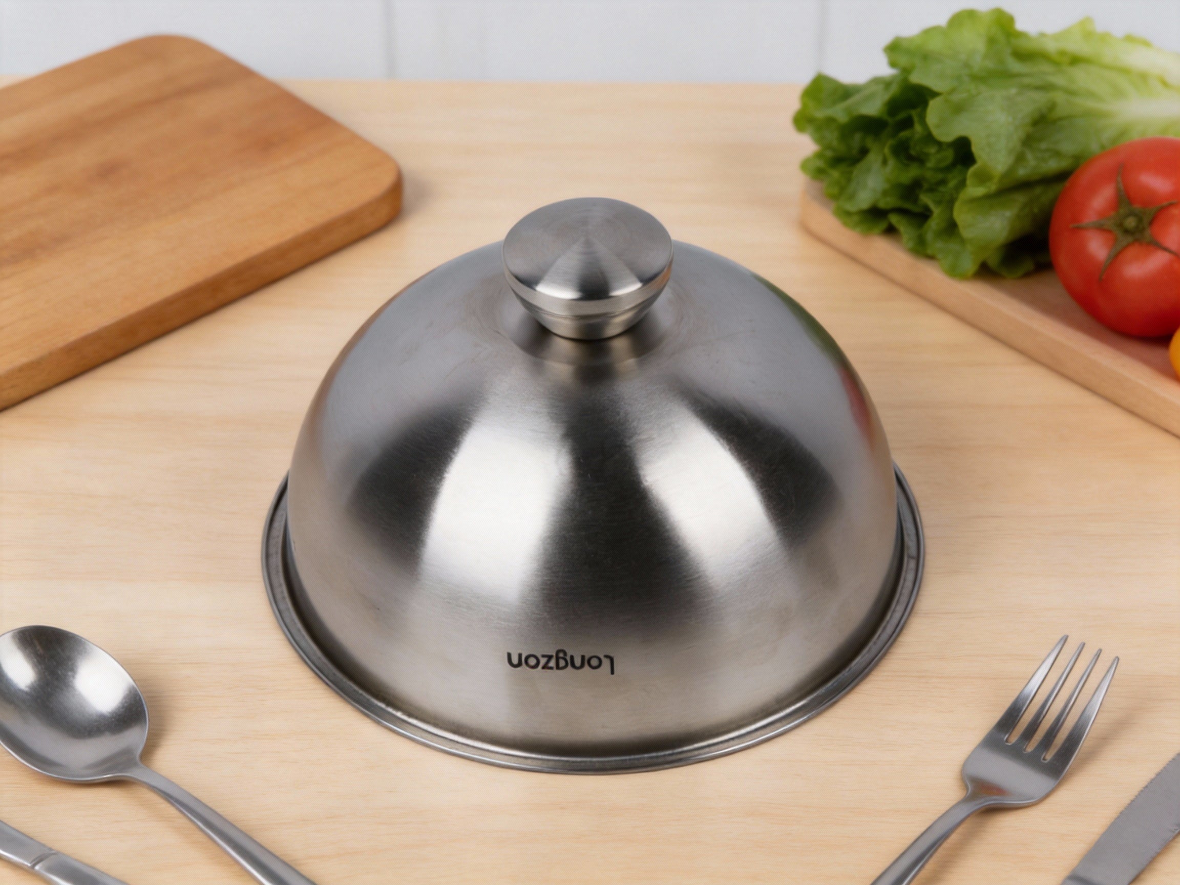 Longzon Stainless Steel Melting Dome,Round Grilling Lid,Cheese Melting Cover for Griddle and Indoor Outdoor Grill,Steaming Cover for Burgers,Vegetables,and Pizza,Professional BBQ Accessory