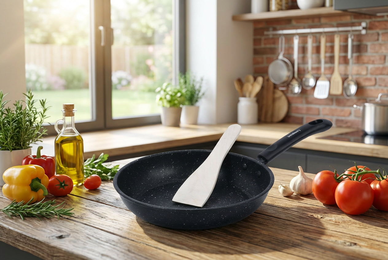 Longzon Stainless Steel Frying Pan, Professional Grade Skillet with Ergonomic Handle,Thickened Tri-Ply Base Cooking Pan for All Stovetops including Induction,Oven Safe Kitchenware