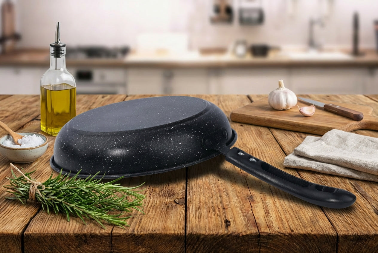Longzon Stainless Steel Frying Pan, Professional Grade Skillet with Ergonomic Handle,Thickened Tri-Ply Base Cooking Pan for All Stovetops including Induction,Oven Safe Kitchenware